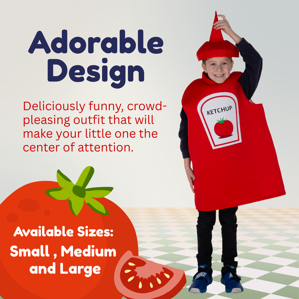 Ketchup Bottle Costume - Kids/Adults