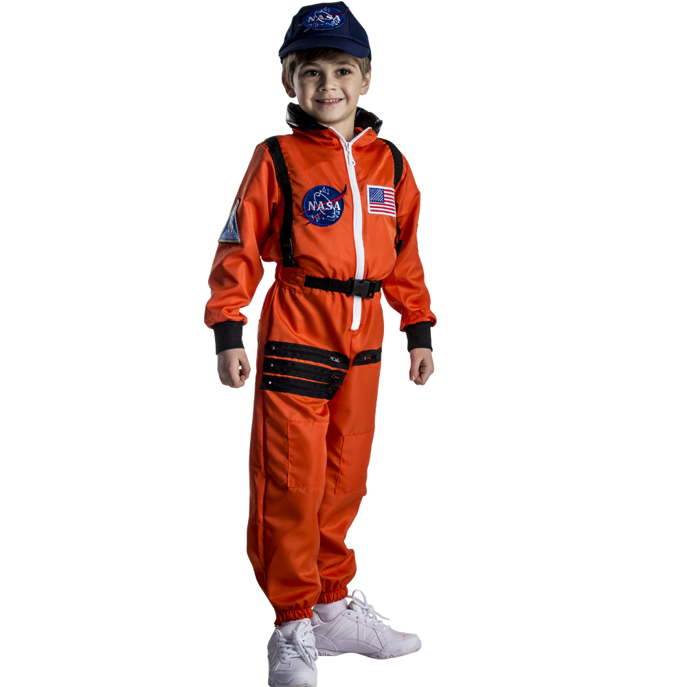 NASA Astronaut Costume Orange - Kids