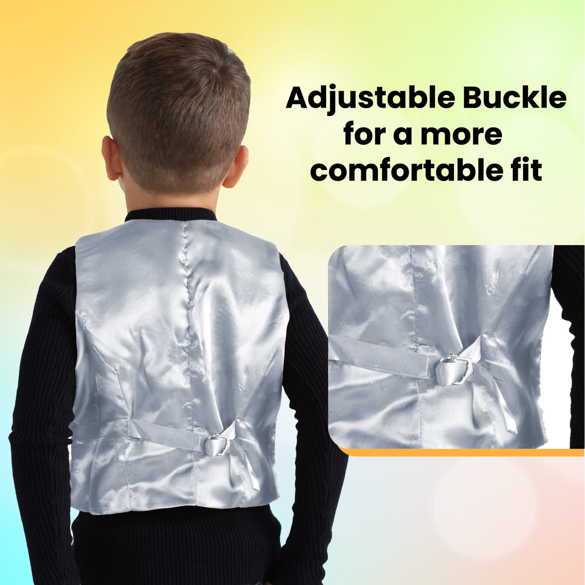 Silver Sequin Vest - Kids