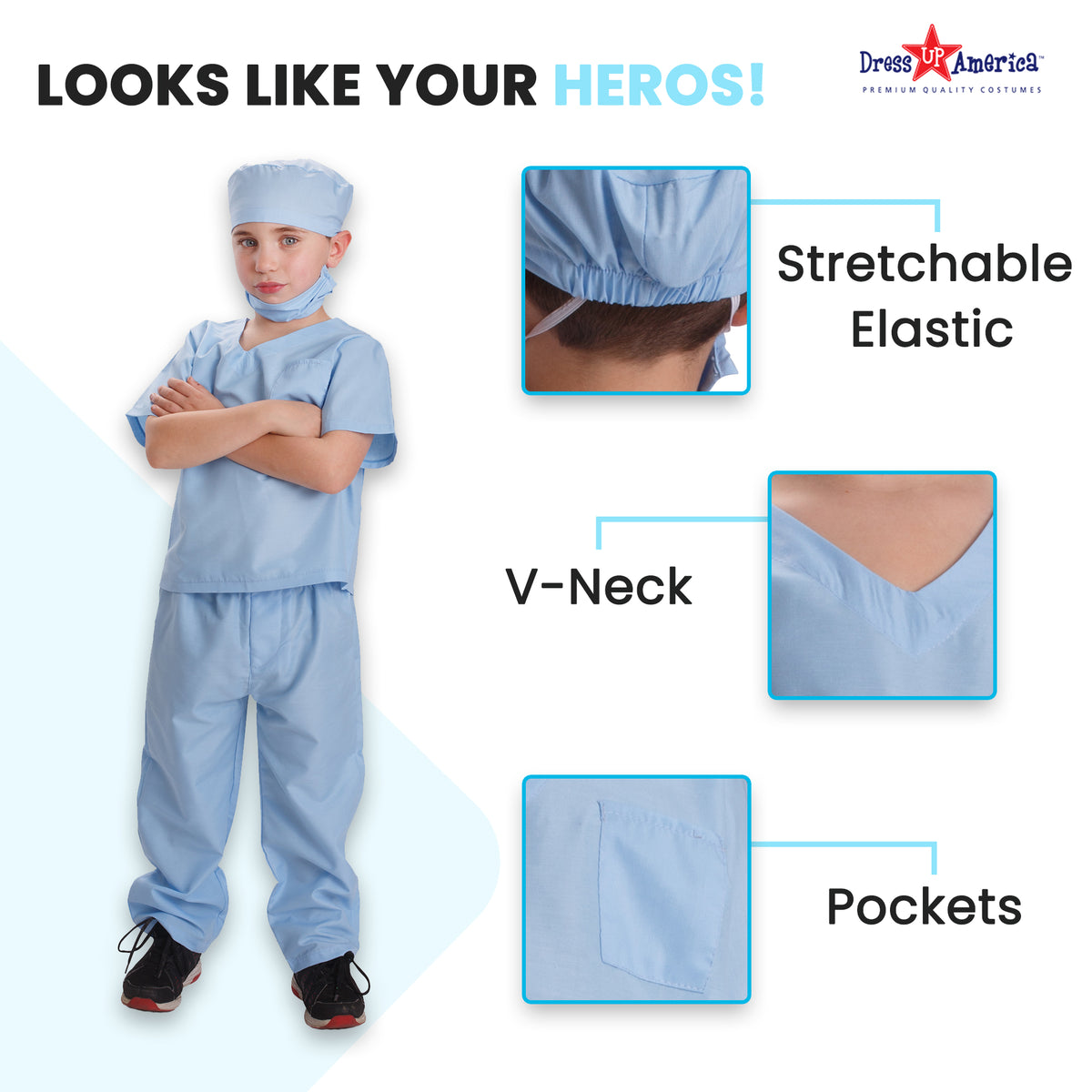 Nurse Costume Blue - Kids