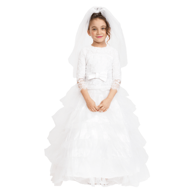 Bridal Dress with Wedding Veil - Kids