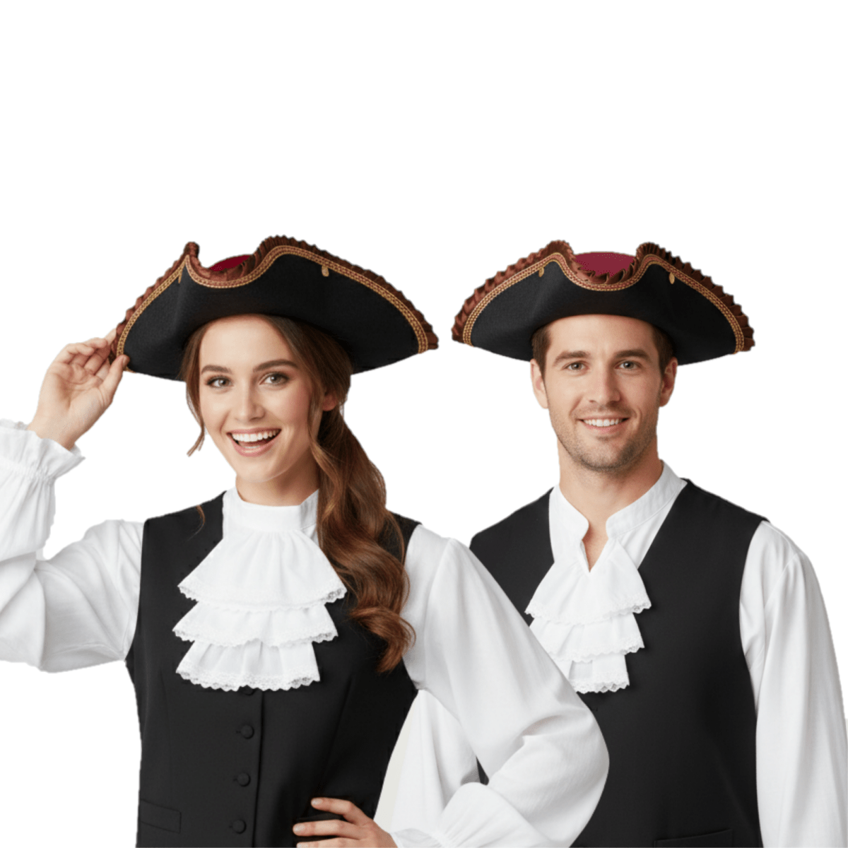 Burgundy Pirate Hat - Adults