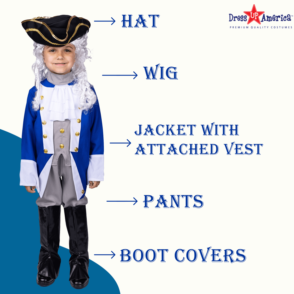 Colonial Patriot Costume - Kids