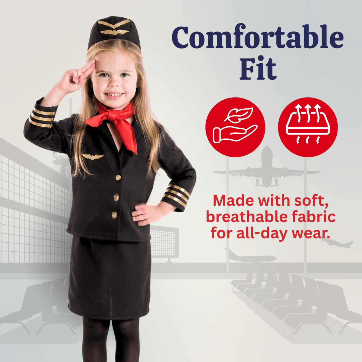 Flight Attendant Costume - Kids