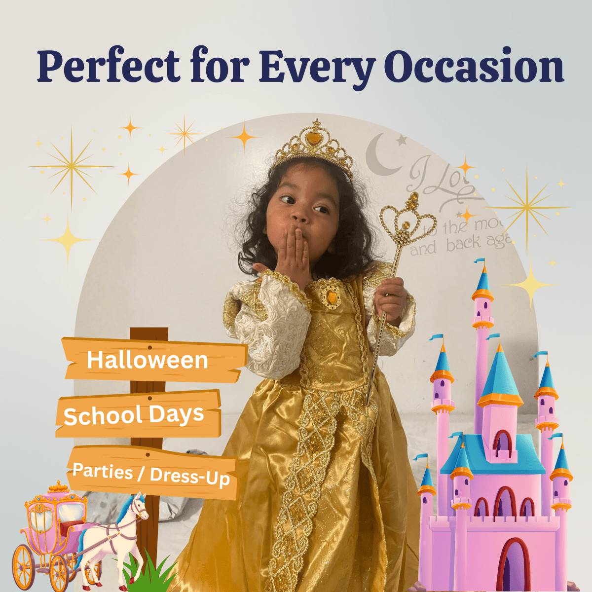 Gold Princess Costume - Kids