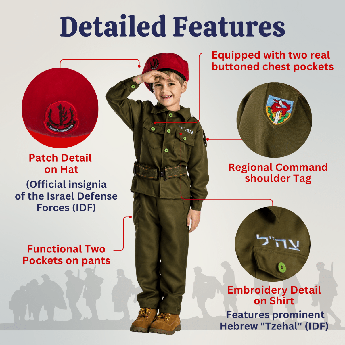 Israeli Soldier Costume - Kids