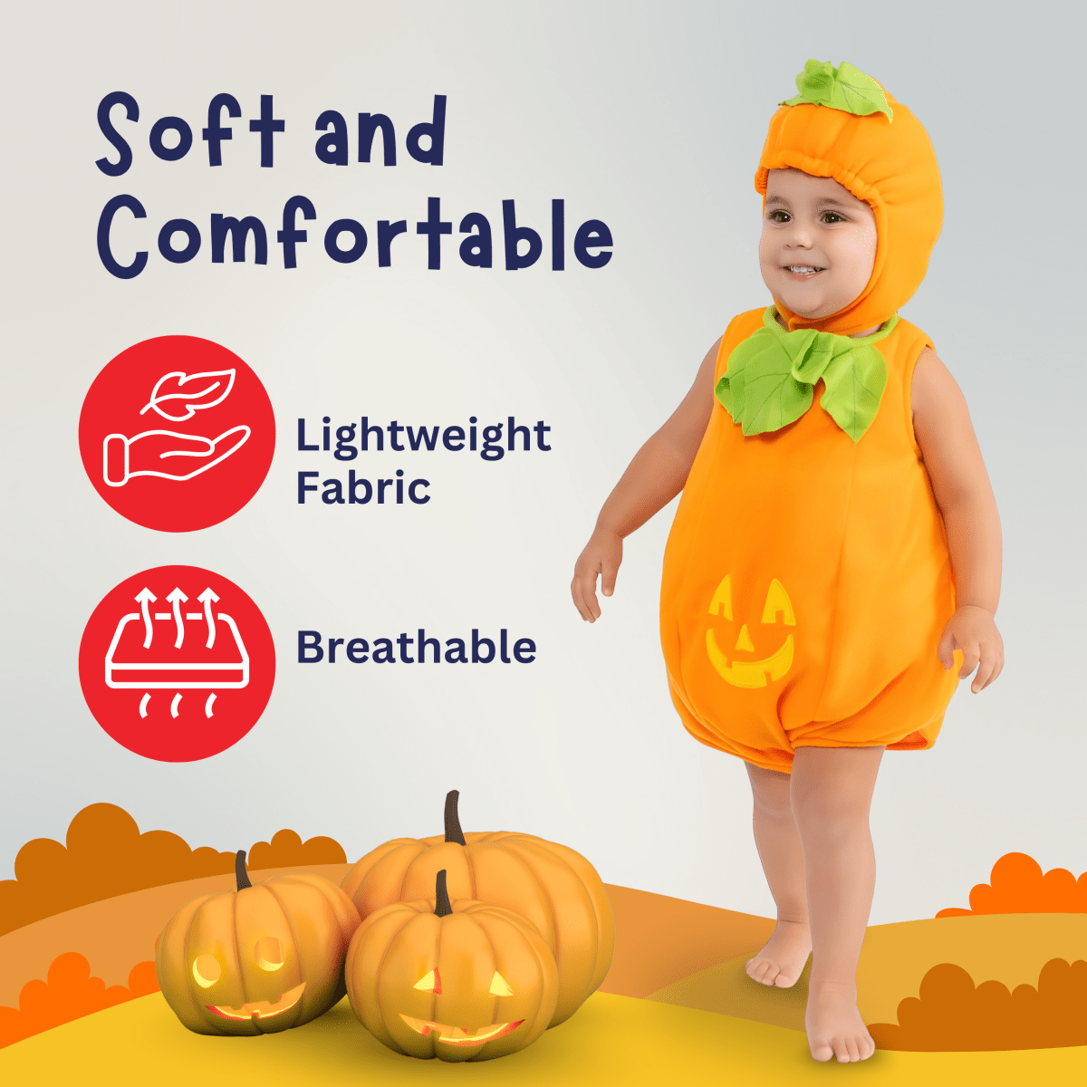 Jack-O'-Lantern Pumpkin Costume - Babies