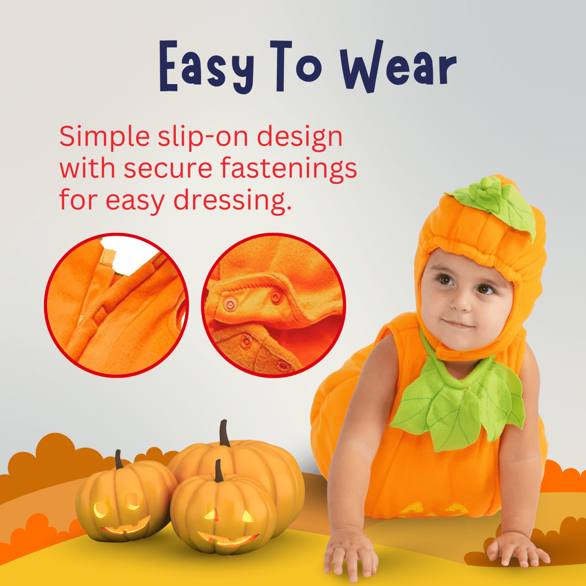 Jack-O'-Lantern Pumpkin Costume - Babies