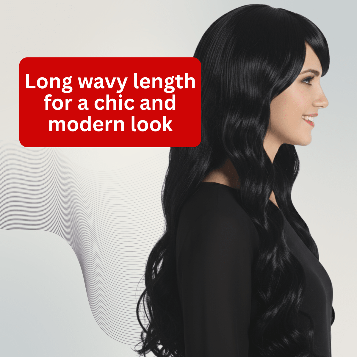Long Wavy Wig with Bangs