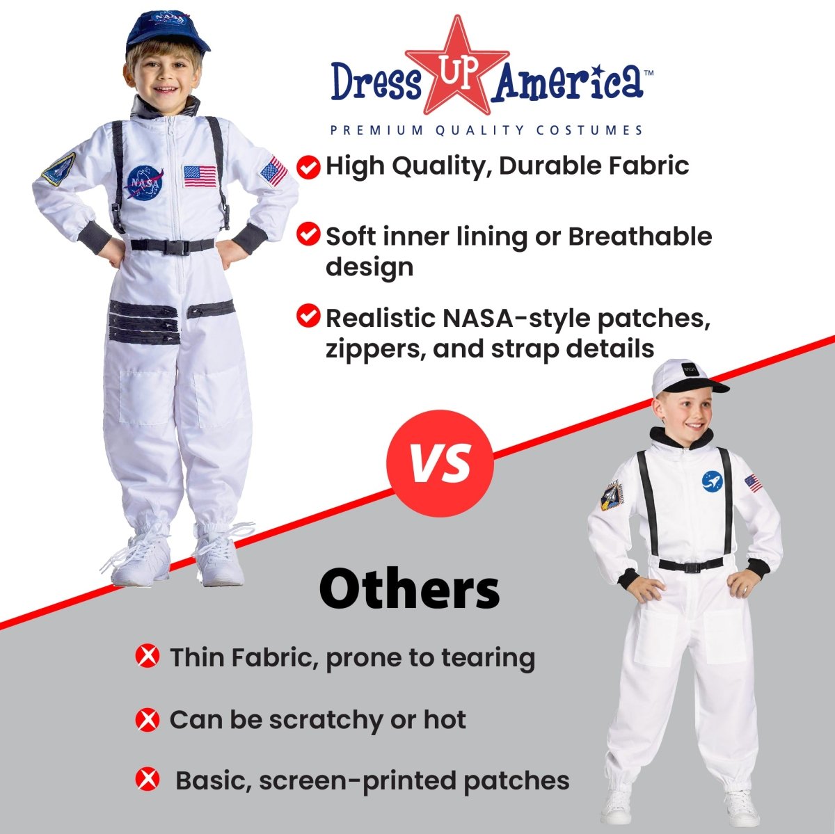 NASA Astronaut Costume Orange - Kids
