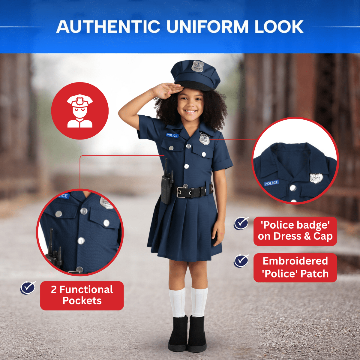 Police Officer Costume - Kids
