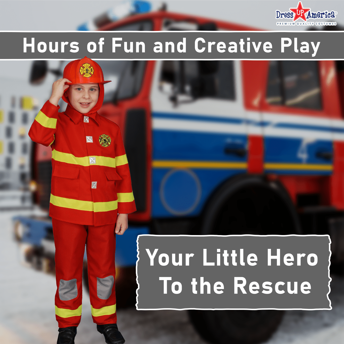Red Firefighter Costume - Kids