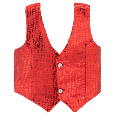 Red Sequin Vest - Kids
