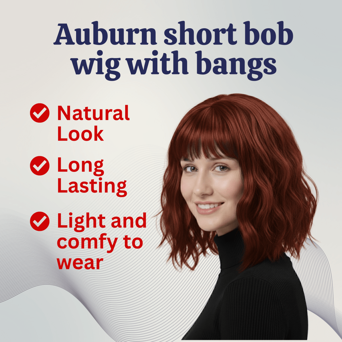 Short Wavy Bob Wig