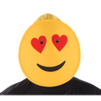 Smiling Hearts Emoji Mask - Adults