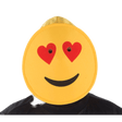 Smiling Hearts Emoji Mask - Kids