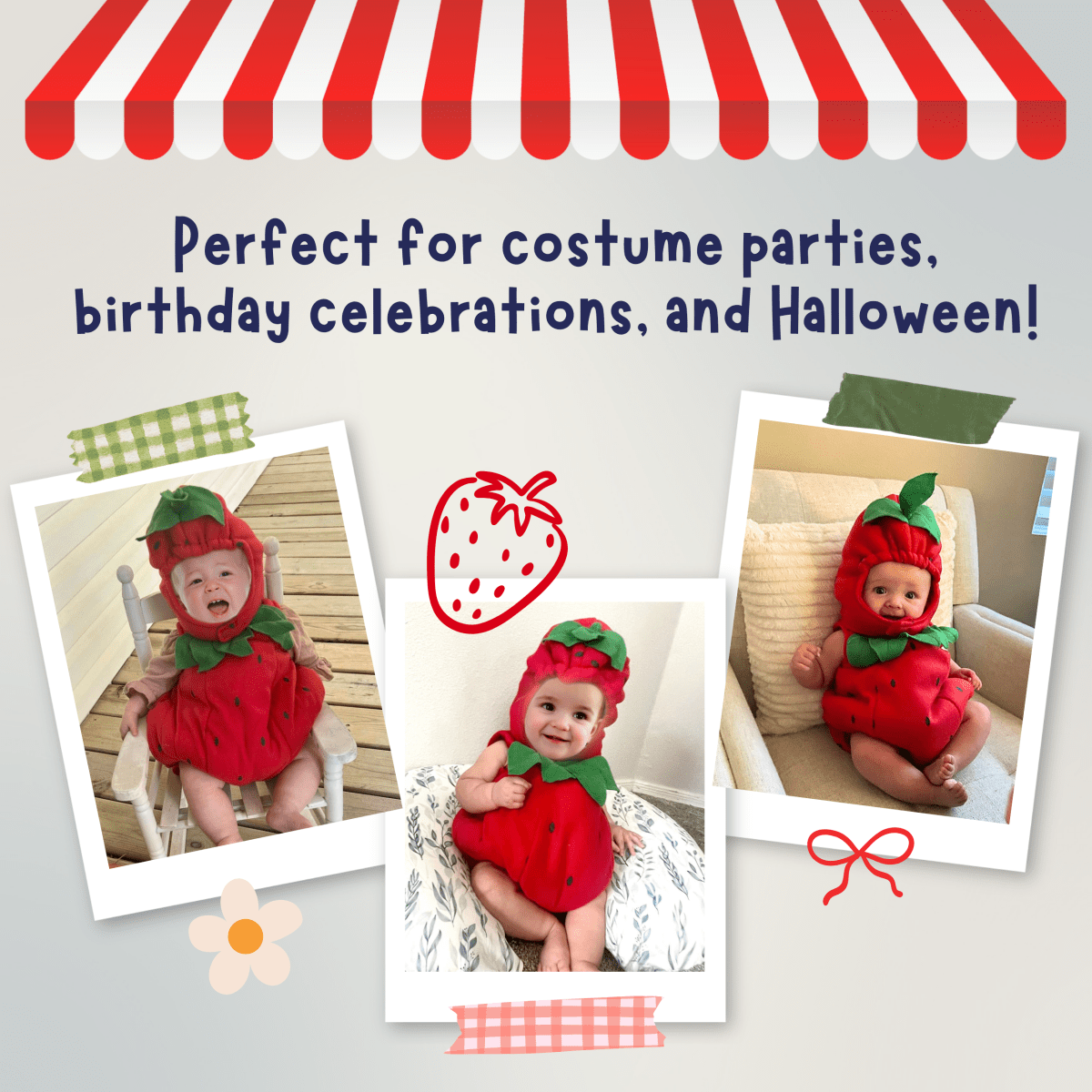 Strawberry Costume - Babies