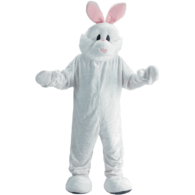 White Easter Bunny Mascot - Adults
