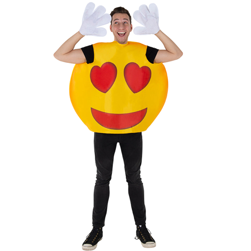 Hearts Smiley Costume - Adults