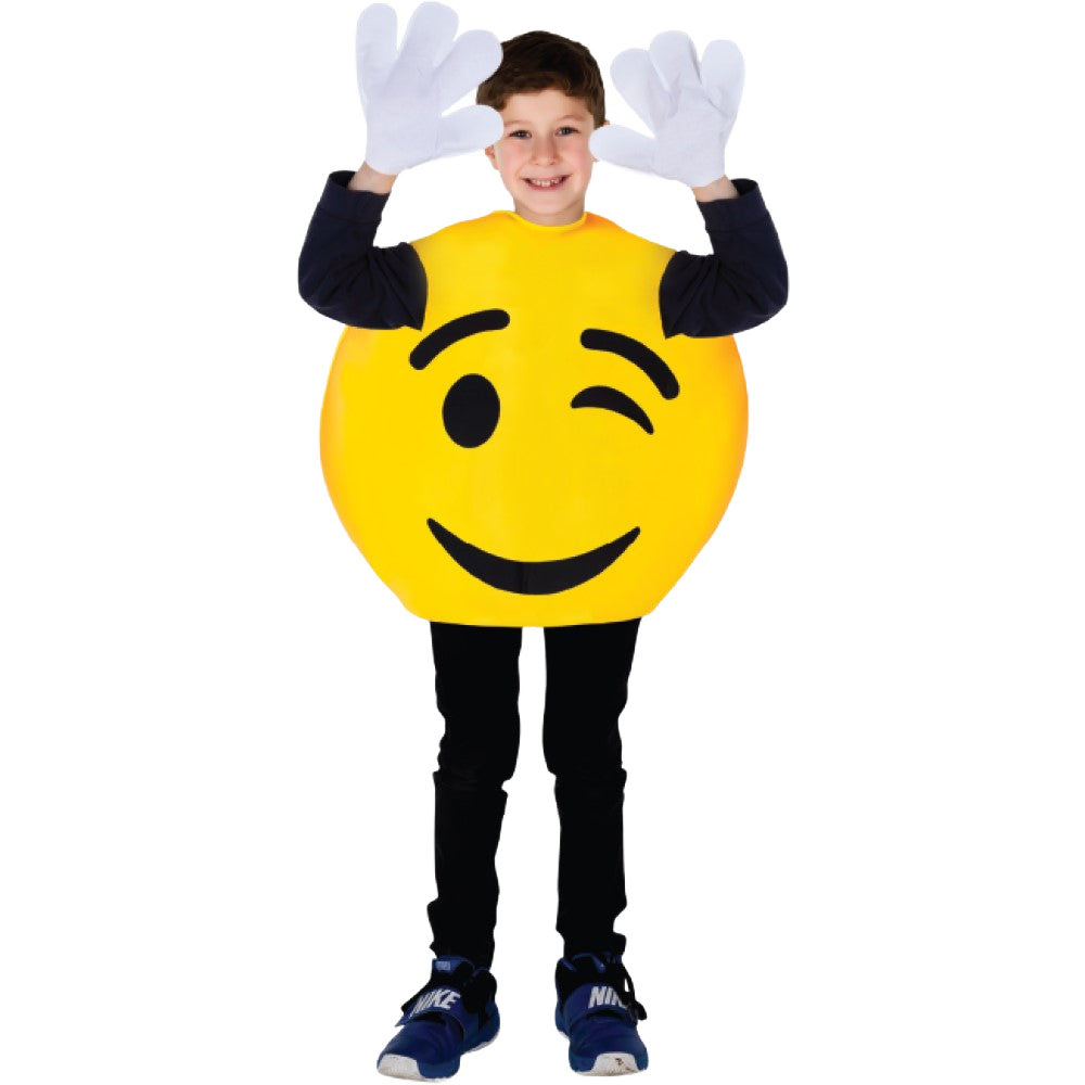 Emoji Wink Smiley Costume - Kids