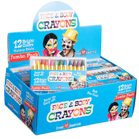 12 Face Paint Crayons - Full Case