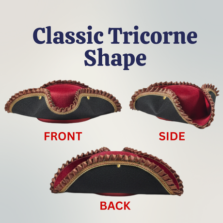 Burgundy Pirate Hat - Adults