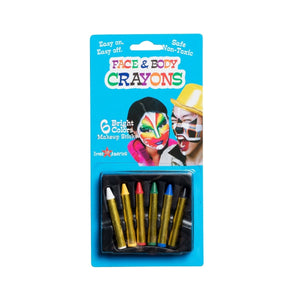 6 Face Paint Crayons - Blister Pack