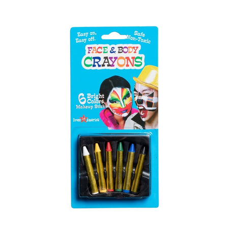 6 Face Paint Crayons - Blister Pack