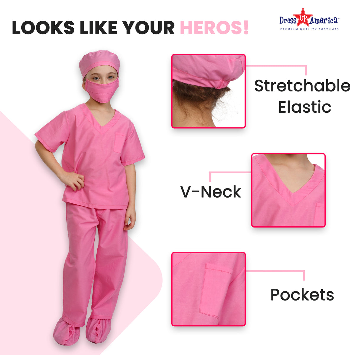 Nurse Costume Pink - Kids