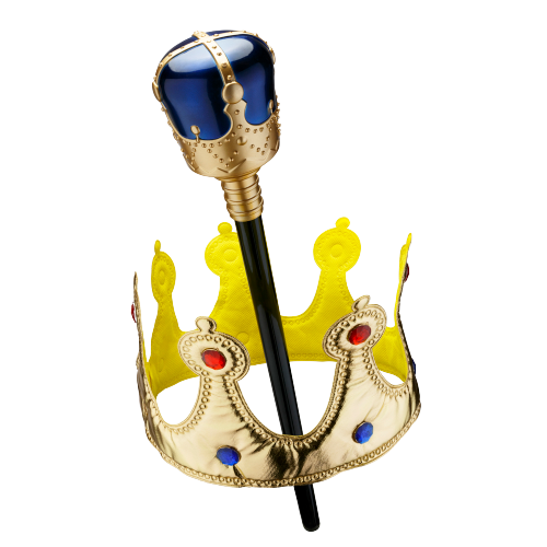 Gold Crown and Scepter Set