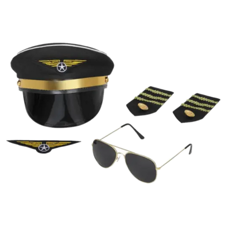 Police hats, badge and glasses