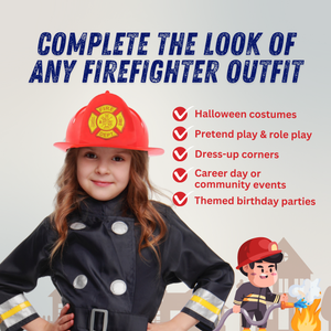 Red Fireman's Helmet - Kids