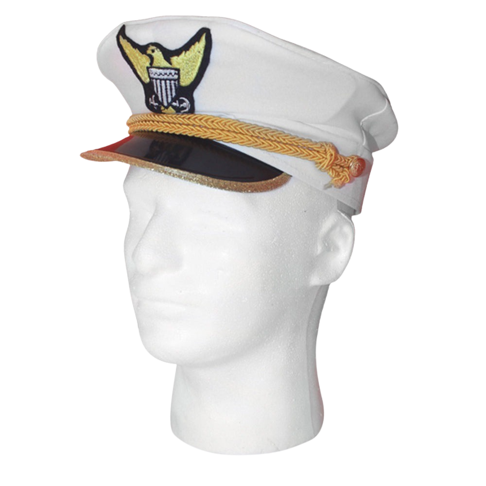 Navy Captain Admiral Hat - Adults