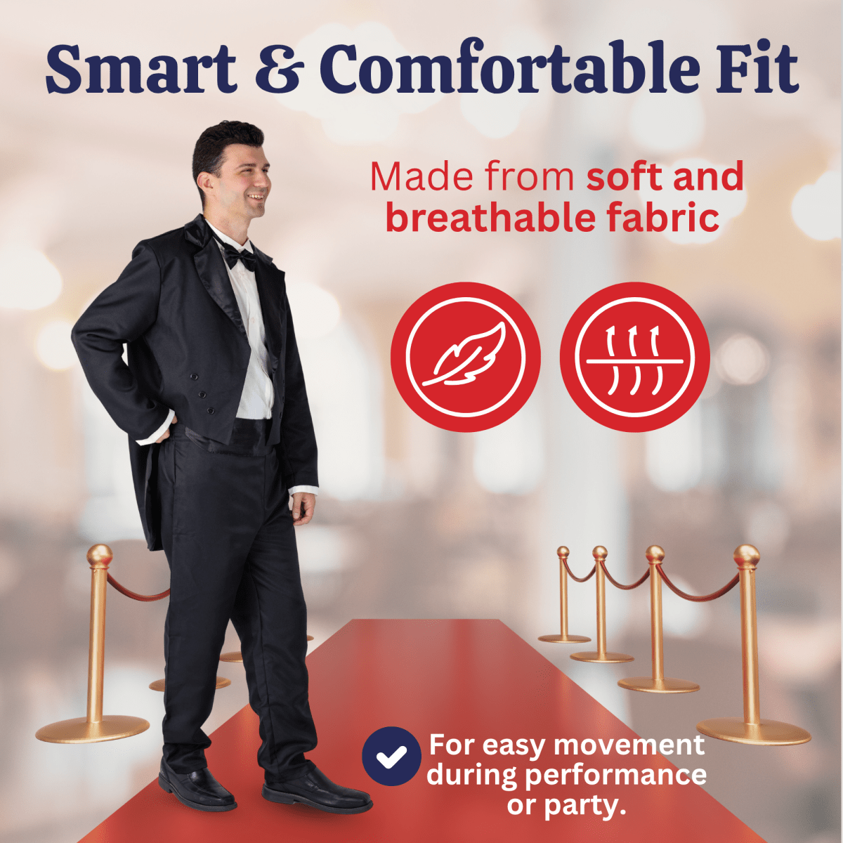 Black Tuxedo Costume - Adults