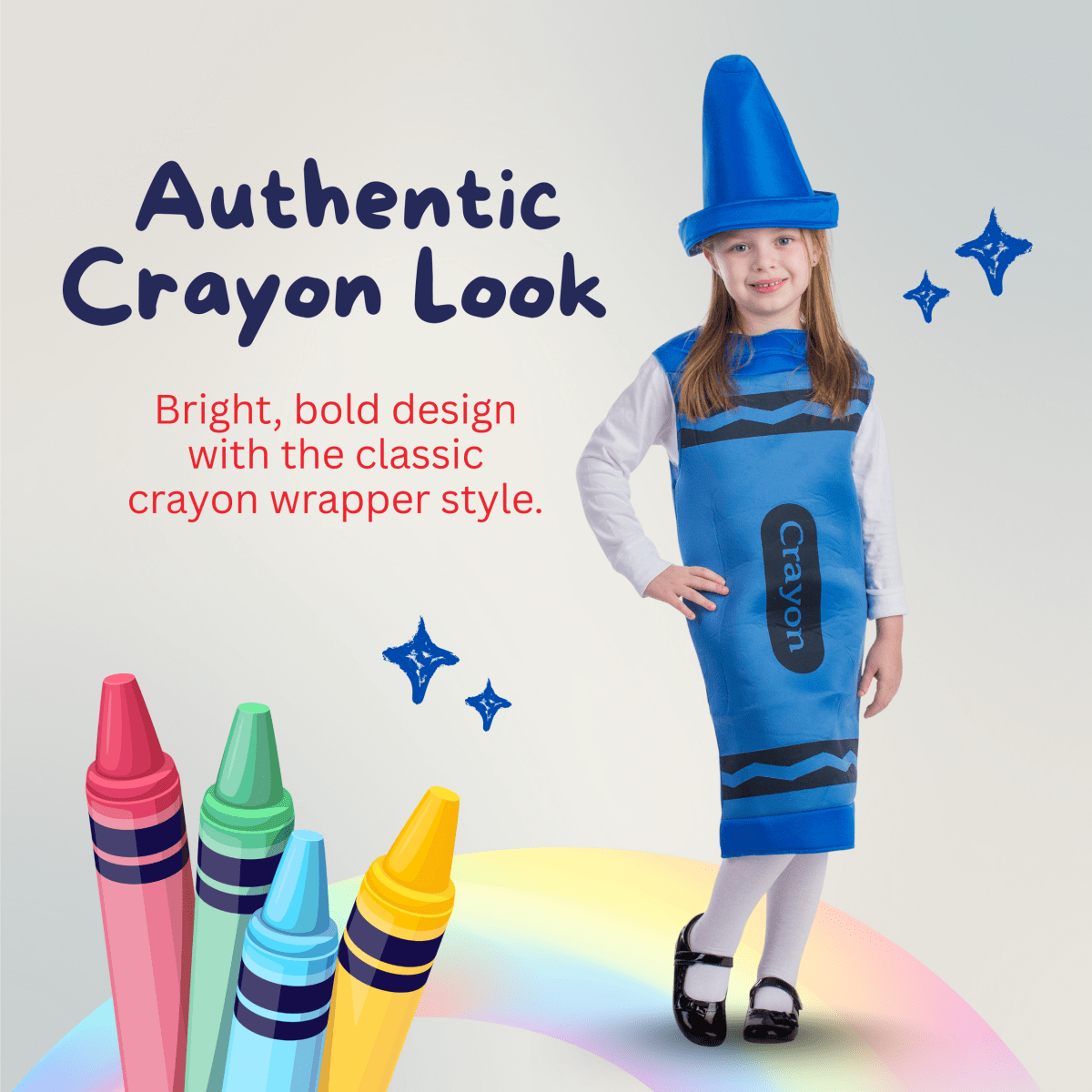 Blue Crayon Costume - Kids