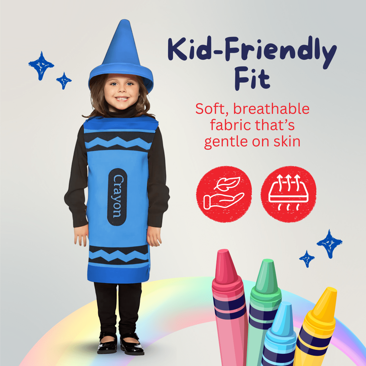 Blue Crayon Costume - Kids