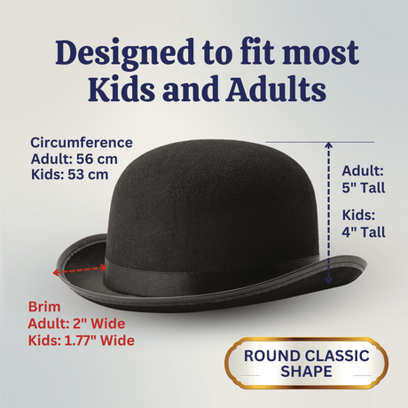 Bowler Derby Hat - Kids