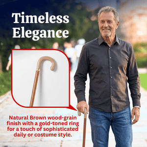Brown Wooden Cane - Kids 32''