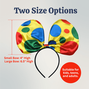 Clown Polka Dot Bow Headband