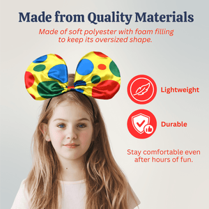 Clown Polka Dot Bow Headband