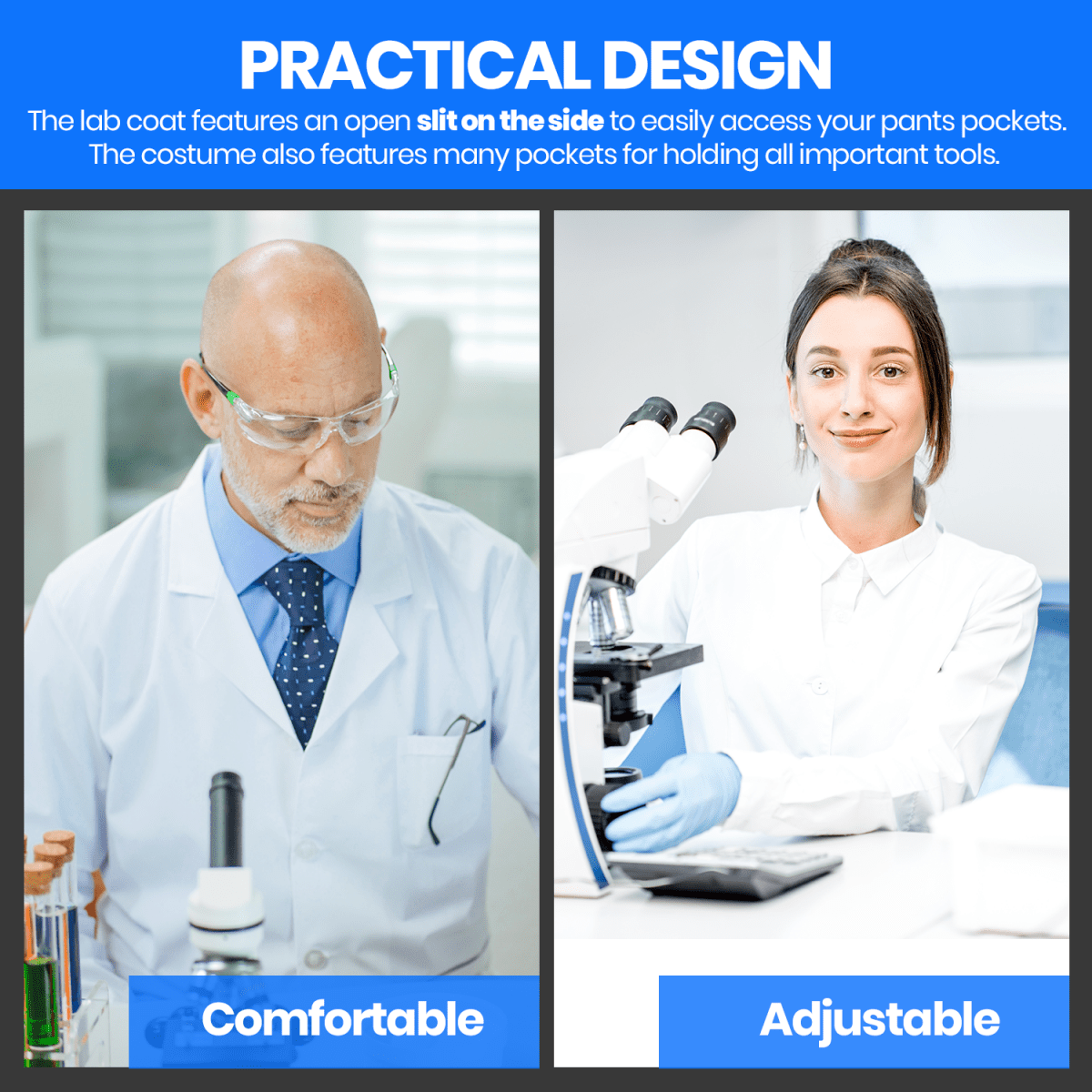 Costume Lab Coat - Adults