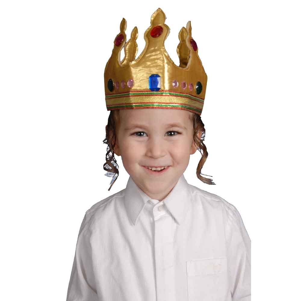 Dress Up America Königskrone Für Kinder & Erwachsene – Goldglänzend Mit Farbigen Steinen, Verstellbar, Höhe 6,5 Zoll