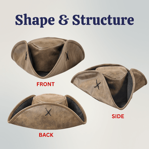Faux Leather Pirate Hat - Adults