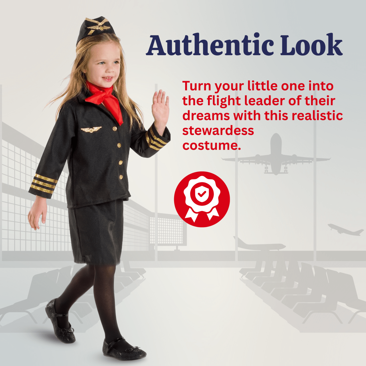 Flight Attendant Costume - Kids