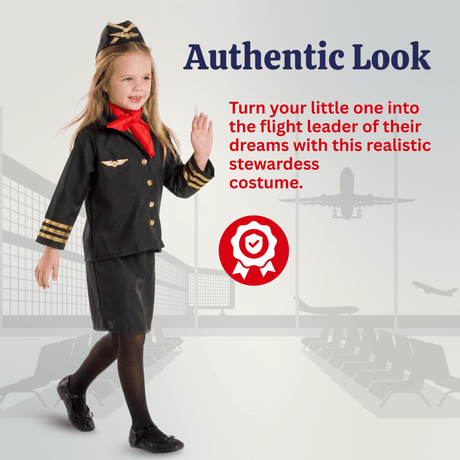 Flight Attendant Costume - Kids
