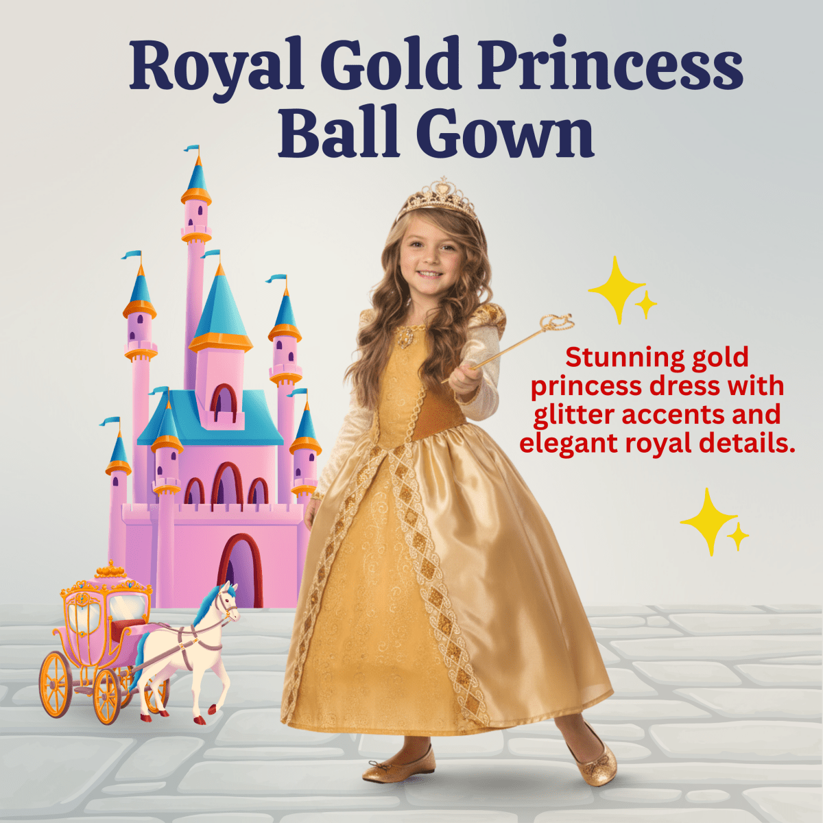Gold Princess Costume - Kids