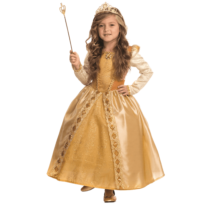 Gold Princess Costume - Kids - Dress Up America