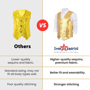 Gold Sequin Vest - Adults