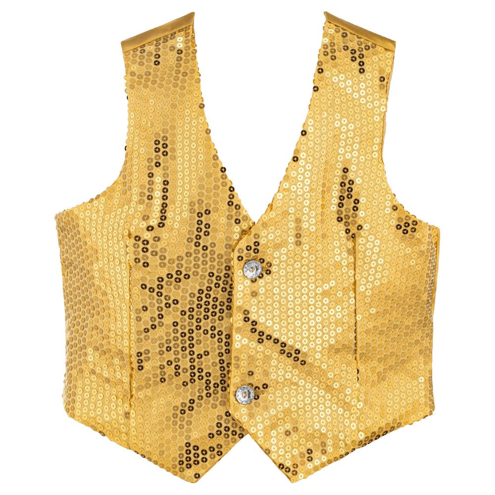 Gold Sequin Vest - Adults