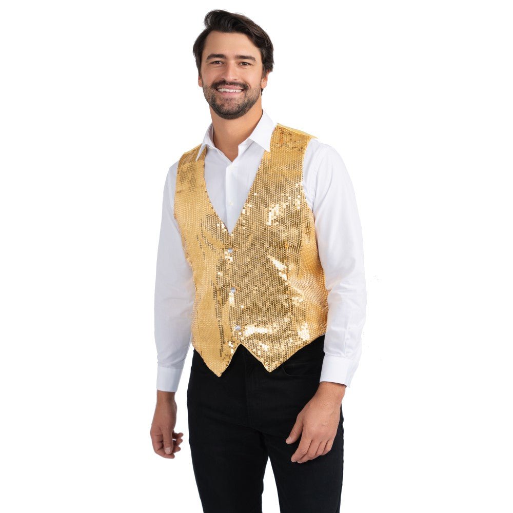 Gold Sequin Vest Adults